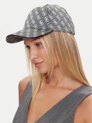 Guess Czapka z daszkiem AW5155 POL03 Szary. Szare czapki i kapelusze damskie Guess, z aplikacjami, z poliesteru. Za 119.99 zł.
