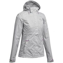 Second Life - Kurtka turystyczna damska Quechua MH100 wodoodporna - Stan Dobry. Szare kurtki damskie QUECHUA, m, bez wzorów, z materiału, bez kaptura. Za 126.99 zł.