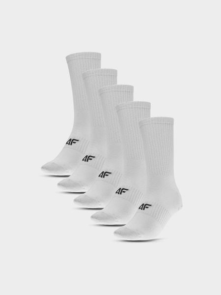 4F Skarpetki długie (5-pack) damskie - białe 39-42. Białe skarpety damskie 4f, bez wzorów, z dresówki. Za 69.99 zł.