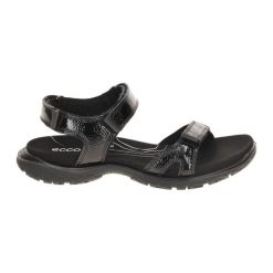 Sandały damskie Ecco Offroad Roam. Czarne sandały damskie ecco, bez wzorów, z materiału, bez obcasa, bez zapięcia. Za 467.90 zł.