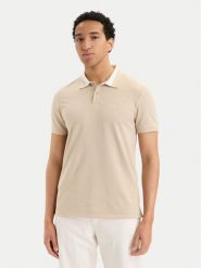 Calvin Klein Jeans Polo LV04RG234G Beżowy jasny Regular Fit. Brązowe koszulki polo męskie Calvin Klein Jeans, m, bez wzorów, z bawełny, bez ramiączek. Za 289.99 zł.