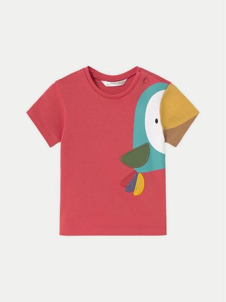 Mayoral T-Shirt 1037 Czerwony Regular Fit. Czerwone t-shirty dla chłopców Mayoral, bez wzorów, z bawełny, bez ramiączek. Za 29.99 zł.