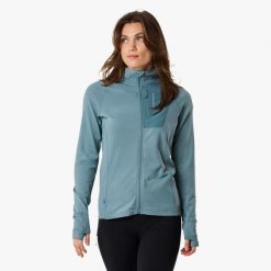 Sweter Wędrówki damska Swedemount Ultra Light Tech Midlayer Full Zip. Zielone bluzy sportowe damskie SWEDEMOUNT, bez wzorów, z tkaniny, wakacyjne, bez kołnierzyka, bez ramiączek, bez kaptura. Za 184.00 zł.