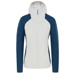 Kurtka Softshell Damska - Invene Softshell Jacket - Szary - Niebieski. Białe kurtki damskie TNF, bez wzorów, z softshellu, bez kaptura. Za 467.65 zł.