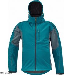 CERVA DAYBORO softshell - męska kurtka softshellowa, odpinany kaptur, odblaskowe elementy, 100% poliester - morski XXL. Zielone kurtki męskie CERVA, m, bez wzorów, z poliesteru, bez kaptura. Za 232.39 zł.