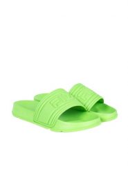 Fila Klapki "Morro Bay" | FFW0106 | Kobieta | Zielony. Zielone klapki damskie Fila, bez wzorów, z materiału, bez obcasa. W wyprzedaży za 79.00 zł.