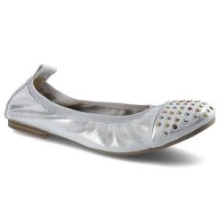 Srebrne Baleriny Damskie Damiss Codzienne Obuwie. Szare baleriny damskie DAMISS, bez wzorów, ze skóry, eleganckie, bez obcasa, na płaskiej podeszwie. Za 193.00 zł.