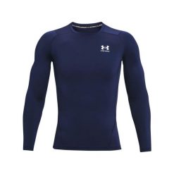 Koszulka fitness męska Under Armour HG Armour Comp z długim rękawem. Niebieskie bluzy męskie Under Armour, m, bez wzorów, bez kaptura. Za 129.99 zł.