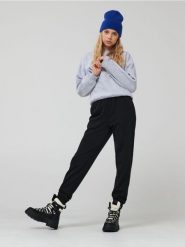 Spodnie dresowe jogger - czarny. Czarne spodnie dresowe damskie Sinsay, l, bez wzorów, z bawełny. Za 59.99 zł.