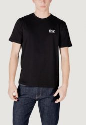 Koszulka crop top Mężczyzna EA7. Czarne koszulki polo męskie EA7, m, bez wzorów, z bawełny, sportowe, bez ramiączek. Za 232.15 zł.
