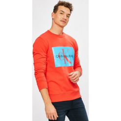 Calvin Klein Jeans - Bluza. Szare bluzy męskie Calvin Klein Jeans, z nadrukiem, z bawełny. W wyprzedaży za 319.90 zł.