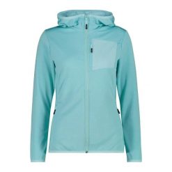 Melanżowa kurtka z kapturem damska CMP. Niebieskie kurtki damskie CMP, na lato, xl, bez wzorów, z materiału, z kapturem, trekkingowe. Za 349.00 zł.
