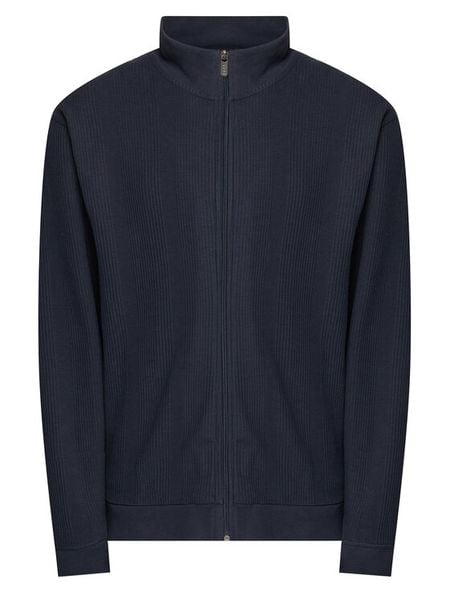 BOSS Bluza Structure 50559332 Granatowy Regular Fit. Niebieskie bluzy męskie Boss, m, bez wzorów, z bawełny, bez kaptura. Za 449.99 zł.