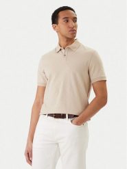 Guess Polo M6RP05 KD181 Beżowy Regular Fit. Brązowe koszulki polo męskie Guess, m, z aplikacjami, z bawełny, bez ramiączek. Za 349.99 zł.