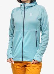 Bluza trekkingowa damska Haglofs Skuta Hood. Niebieskie bluzy damskie Haglöfs, m, bez wzorów, z materiału, z kapturem. Za 493.99 zł.