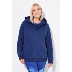 Damskie Kurtka z kapturem wstawki tkane kaptur 2-kierunkowy zamek błyskawiczny. Niebieskie kurtki damskie Ulla Popken, plus size, bez wzorów, z bawełny, z kapturem. W wyprzedaży za 279.99 zł.