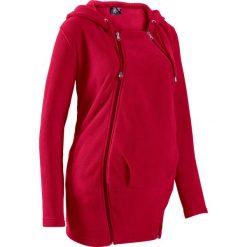 Bluza z polaru ciążowa, z wstawką niemowlęcą bonprix ciemnoczerwony. Bluzy dla dziewczynek marki bonprix. Za 129.99 zł.