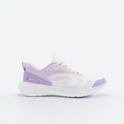 Buty do biegania damskie JogFlow 190.1 W. Białe obuwie sportowe damskie KIPRUN, bez wzorów, z poliesteru, do biegania. Za 129.99 zł.