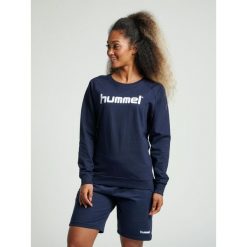 Bluza do piłki ręcznej damska Hummel Go Cotton Logo Sweatshirt Woman. Niebieskie bluzy sportowe damskie Hummel, xl, bez wzorów, bez kaptura, do piłki ręcznej. W wyprzedaży za 159.00 zł.