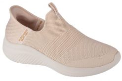 Buty sportowe Sneakersy damskie, Skechers Ultra Flex 3.0 - Cozy Streak. Brązowe obuwie sportowe damskie Skechers, bez wzorów, z materiału, trekkingowe. Za 388.99 zł.