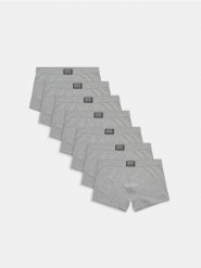 Bawełniane bokserki classic 7 pack - szary. Szare bokserki męskie Sinsay, l, bez wzorów, z bawełny. Za 59.99 zł.