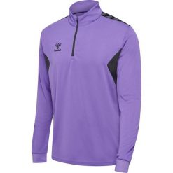 Bluza półzapięta Hummel Authentic. Fioletowe bluzy męskie Hummel, xl, bez wzorów, z poliesteru, bez kaptura. Za 254.70 zł.