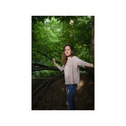 T-shirt oversized/ z organicznej bawełny. Brązowe t-shirty damskie Siss, z bawełny. Za 145.00 zł.