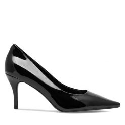 Szpilki GINO ROSSI. Czarne szpilki damskie Gino Rossi, bez wzorów, bez obcasa, bez zapięcia. Za 299.99 zł.