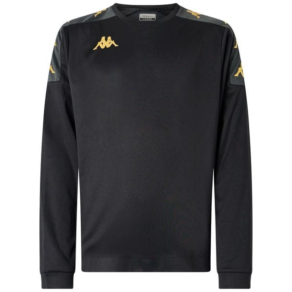 Bluza Kappa Gaverno. Czarne bluzy męskie Kappa, l, bez wzorów, z materiału, bez kaptura, na fitness i siłownię. Za 239.50 zł.