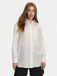 Max Mara Leisure Koszula Noel 2516111018 Biały Regular Fit. Białe bluzki damskie Max Mara Leisure, bez wzorów, ze lnu, bez kołnierzyka, bez ramiączek. Za 619.99 zł.