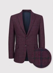 PAKO LORENTE – Bordowa marynarka casualowa w kratkę. Czerwone marynarki męskie Pako Lorente, bez wzorów, casualowe. Za 329.99 zł.