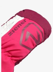 Rękawiczki dziecięce Ziener Leon Minis Glove. Czerwone rękawiczki dziecięce Ziener, bez wzorów, z materiału. Za 90.19 zł.
