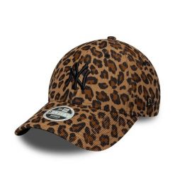 Czapka baseballowa damska New York Yankees New Era 9Forty Leopard Cord. Czarne czapki i kapelusze damskie New Era, bez wzorów, z materiału, eleganckie. Za 176.00 zł.