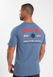 Warren Koszulka - Coronet Niebieski. Niebieskie koszulki sportowe męskie GORILLA WEAR, m, bez wzorów, z bawełny, bez kołnierzyka, bez ramiączek, na fitness i siłownię. Za 204.00 zł.