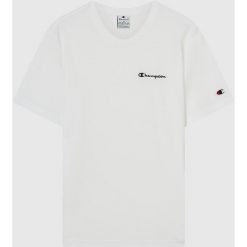 Koszulka Champion Ss Tee Dorosłych. Białe koszulki sportowe męskie Champion, m, bez wzorów, z bawełny, bez kołnierzyka, bez ramiączek. Za 79.00 zł.