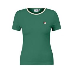 Slim fit T-shirt damski Fila Lectoure. Zielone t-shirty damskie Fila, bez wzorów, eleganckie, bez kołnierzyka. W wyprzedaży za 122.00 zł.