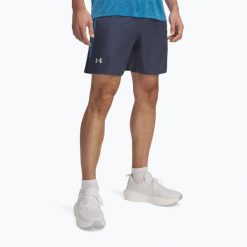 Spodenki do biegania męskie Under Armour Launch 7". Szare krótkie spodenki sportowe męskie Under Armour, m, bez wzorów, do biegania. Za 119.99 zł.
