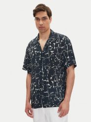 Emporio Armani Koszula EM000593 AF12351 FB070 Granatowy Regular Fit. Niebieskie koszule męskie Emporio Armani, m, bez wzorów, z wiskozy, bez kołnierzyka, bez ramiączek. Za 369.99 zł.