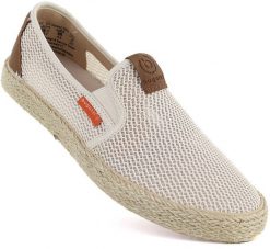 Bugatti Półbuty męskie espadryle wsuwane beżowe TT153056 44. Brązowe półbuty na co dzień męskie Bugatti, bez zapięcia. Za 329.90 zł.