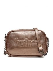 Pepe Jeans Torebka PL031577 Miedziany. Brązowe listonoszki damskie Pepe Jeans, bez wzorów, z jeansu, bez dodatków. Za 169.99 zł.
