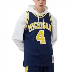 Koszulka męska do koszykówki Mitchell & Ness Chris Webber. Niebieskie koszulki sportowe męskie Mitchell & Ness, l, bez wzorów, bez kołnierzyka, bez ramiączek, do koszykówki. Za 499.00 zł.