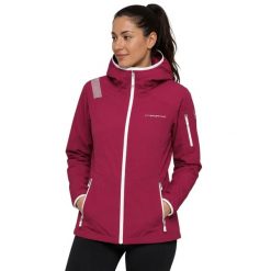 Kurtka trekkingowa damska La Sportiva Albinga. Czerwone kurtki damskie La Sportiva, na zimę, l, bez wzorów, z hardshellu, z kapturem. Za 437.00 zł.