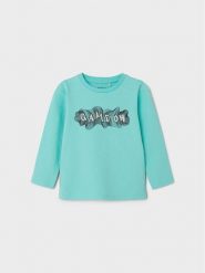 NAME IT Bluzka Buggur 13226400 Turkusowy Regular Fit. Niebieskie t-shirty dla chłopców Name it, bez wzorów, z bawełny, bez ramiączek. Za 29.99 zł.