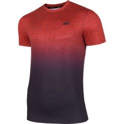 Koszulka treningowa męska TSMF208 - czerwony allover. T-shirty męskie 4f. W wyprzedaży za 39.99 zł.