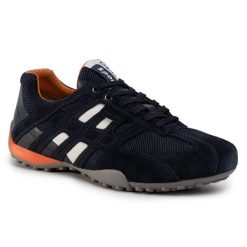 Półbuty Geox. Niebieskie półbuty na co dzień męskie Geox, bez zapięcia. Za 289.99 zł.