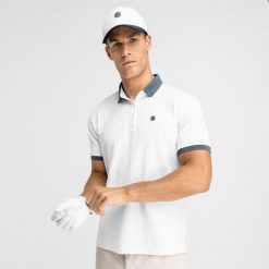Koszulka polo golf męska Ppique Pinehurst. Białe buty sportowe męskie SIROKO, m, bez wzorów, prążkowane, bez kołnierzyka, bez ramiączek, na golfa. Za 211.00 zł.