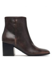 Guess Botki FLFALE LEA10 Brązowy ciemny. Brązowe botki damskie Guess, bez obcasa, na słupku, bez zapięcia. Za 494.99 zł.