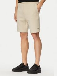 BOSS Szorty sportowe JT_Globe 50558970 Beżowy jasny Regular Fit. Brązowe krótkie spodenki sportowe męskie Boss, m, bez wzorów, z syntetyku. Za 599.99 zł.
