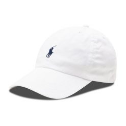 Czapka z daszkiem Polo Ralph Lauren. Białe czapki i kapelusze damskie Polo Ralph Lauren, bez wzorów. Za 139.99 zł.
