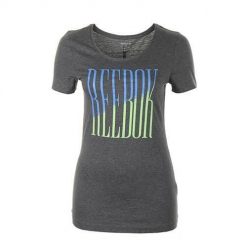 Koszulka sportowa damska Reebok Skinny Rbk Scoop. Szare koszulki sportowe damskie Reebok, m, bez wzorów, z bawełny, bez kołnierzyka, bez ramiączek. Za 114.00 zł.
